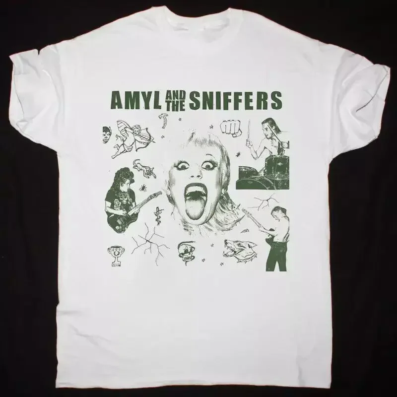 Retro Amyl and The Sniffers Tee Shirt Classic White Unisex