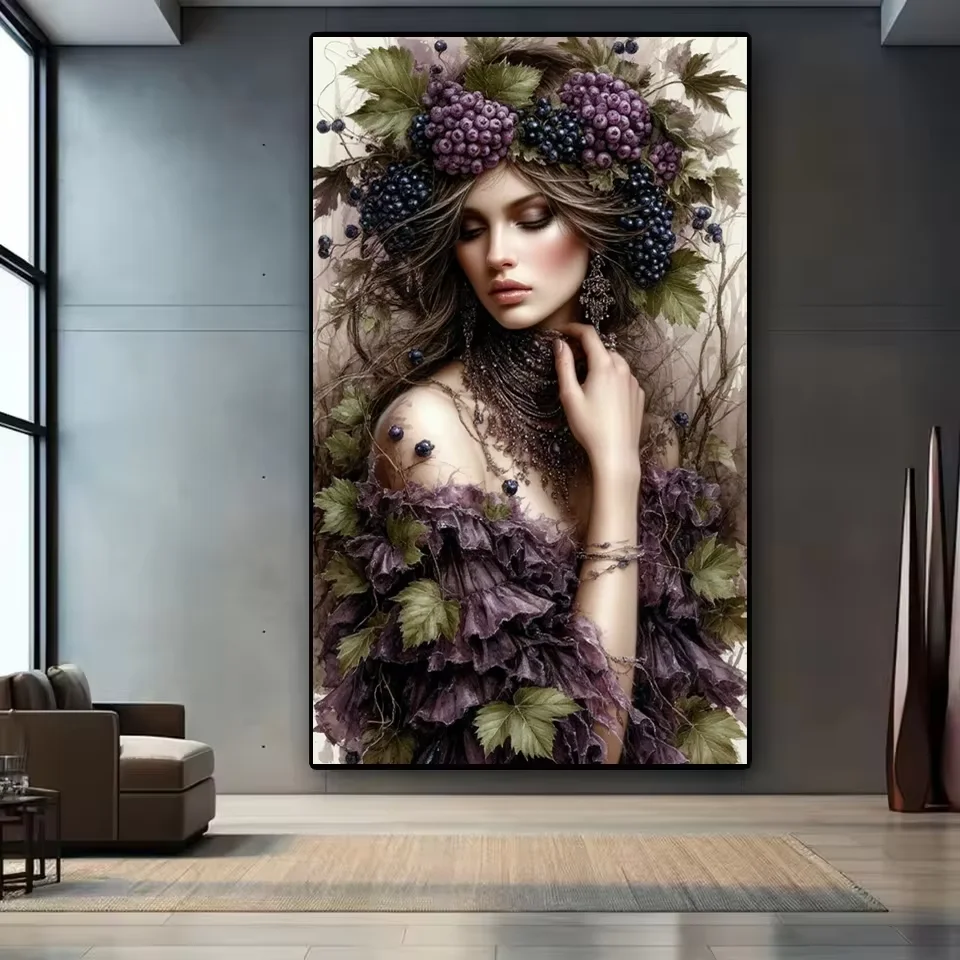 

Large DIY Diamond Painting Kit Abstract Flowers Woman Portrait Butterfly Full Drill Diamond Embroidery Art,Mosaic Cross Stitch,