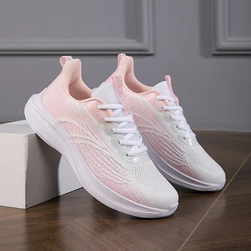 

Running Shoes Women Thick-soled Lightweight Mesh Casual Outdoor Shoes Women Comfortable Soft Lace-up Sports Shoes Women