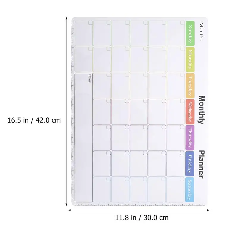 Tableau magnétique blanc pour réfrigérateur, calendrier magnétique effaçable, licence, message de planification des mois