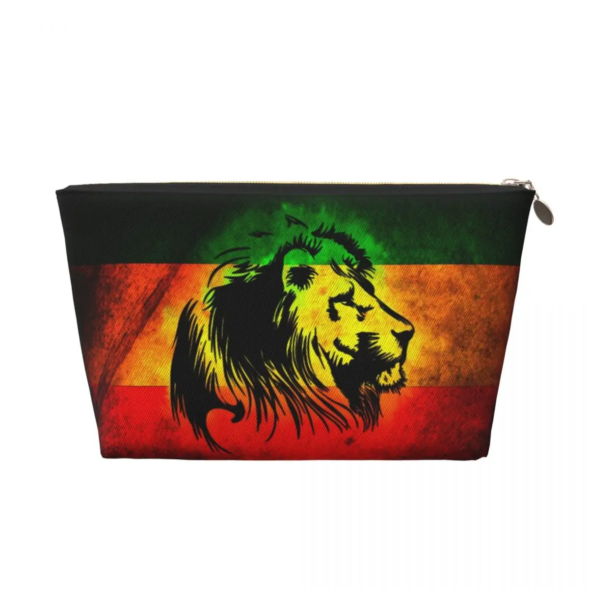 Custom Jamaican Reggae Rasta Lion Cosmetic Bag Fashion Big Capacity Jamaica Flag Proud Makeup Case Beauty Storage Toiletry Bags