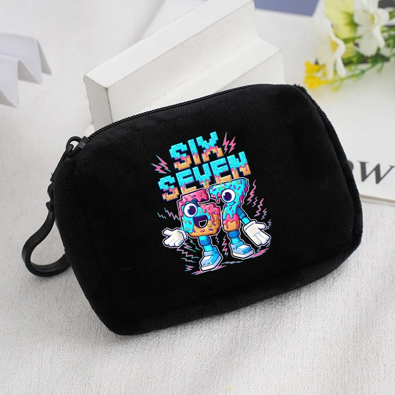 سرقة A Brainrot Kids Plushd محفظة نسائية للعملات المعدنية لطيف أنيمي طباعة Kawaii بنين محفظة محمولة رجل مفتاح البنك بطاقة حقيبة صغيرة ألعاب الحفلات هدية