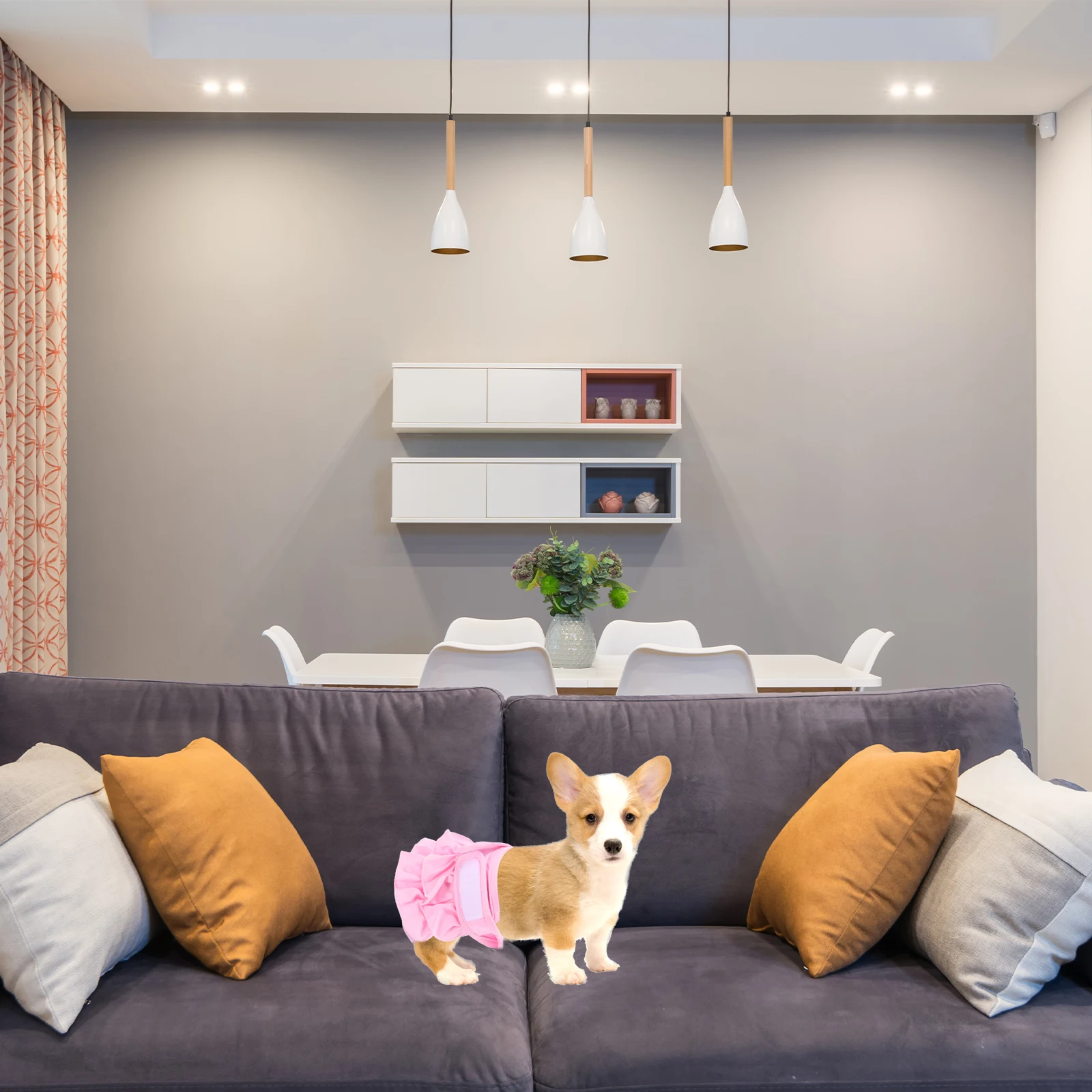 

Dog Period Pant Comfortable Puppy Protective Sanitary Pant Indoor Pet Reusable Diaper Anti- Dog Pants