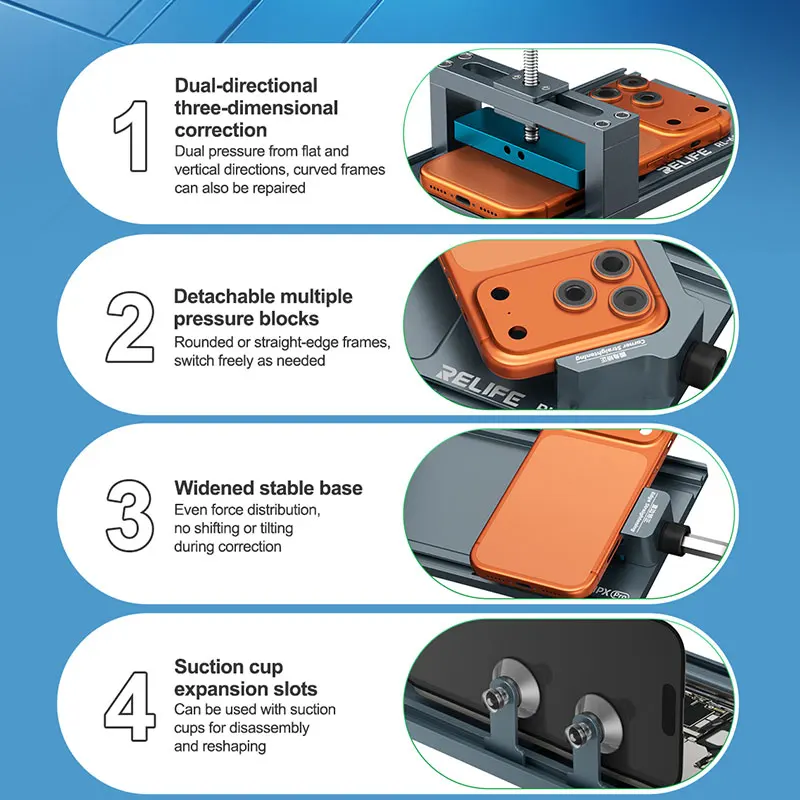RELIFE RL-601PX Pro Multifunktionale Korrekturvorrichtung, bidirektionale dreidimensionale Korrektur, gleichmäßige Kraftverteilung – Detail 4