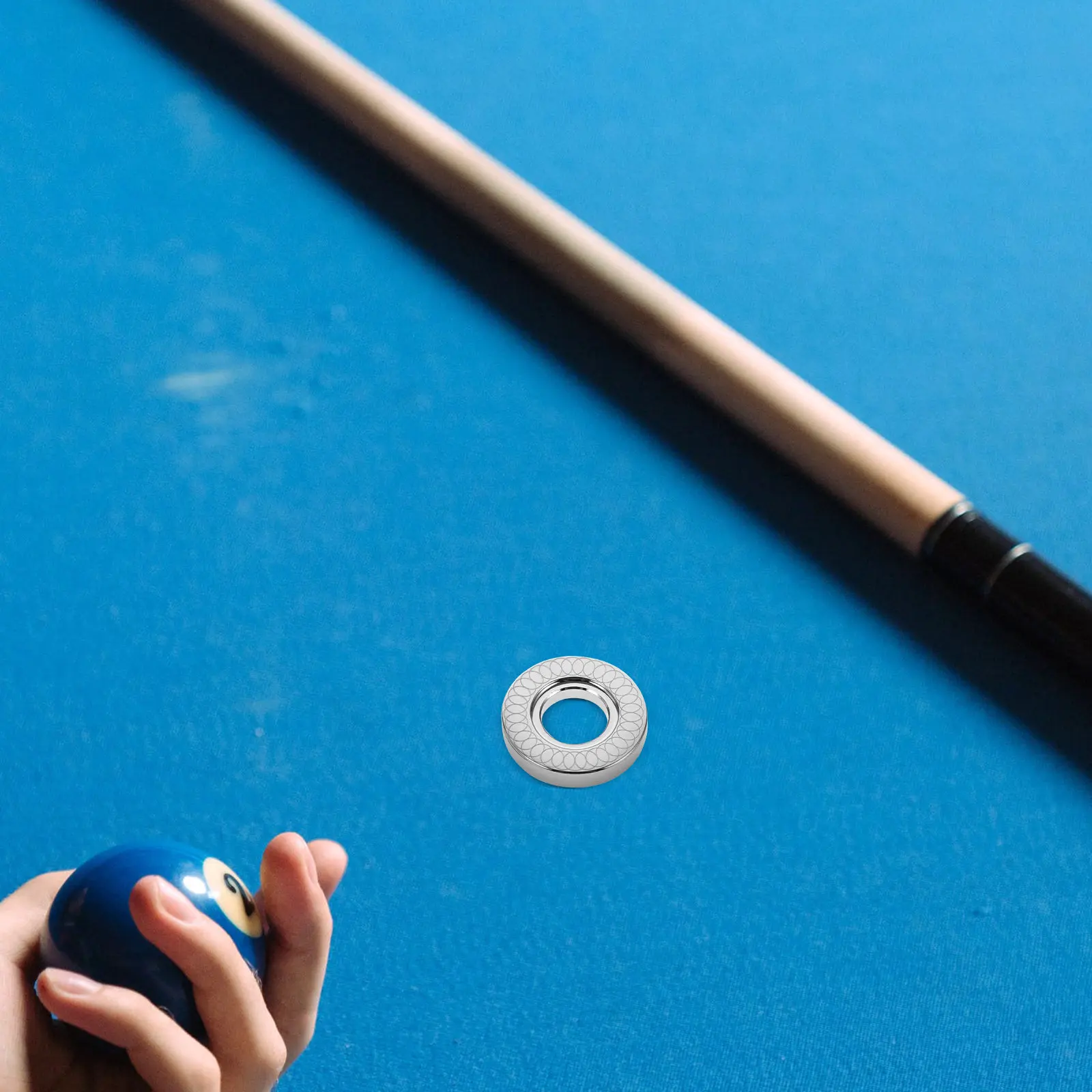 

Pool Cue Balance Ring Stainless Steel Thread Compatible Billiards Weight Ring for Competition Training Stability Accessory