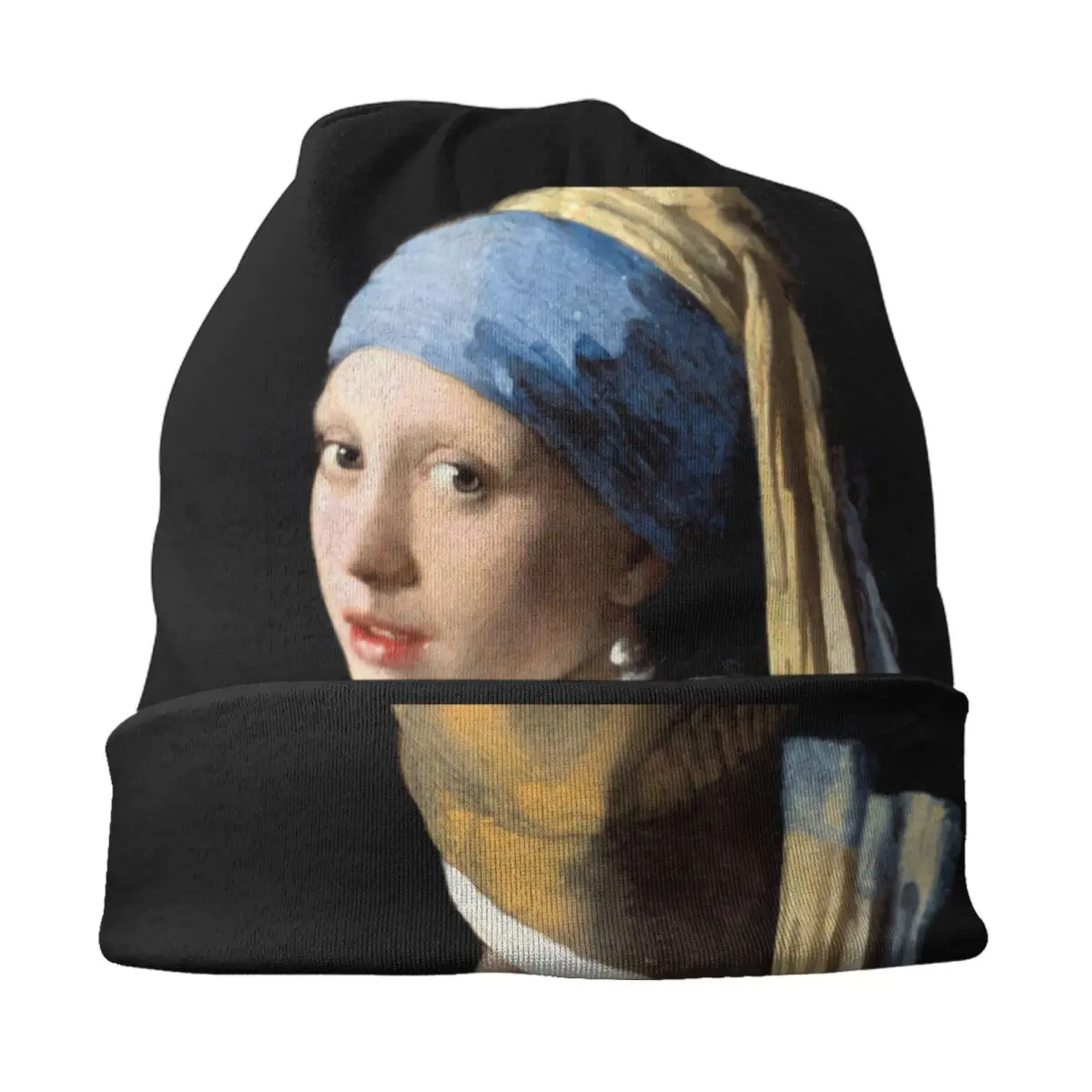 Girl With A Pearl Earring Skullies Beanies Caps For Unisex Winter Warm Knitted Hat Vincent Van Gogh Painting Bonnet Hats