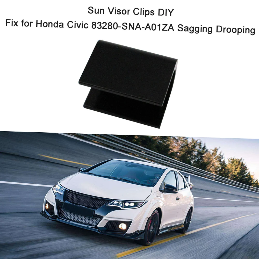 

Зажимы для солнцезащитного козырька DIY Fix Замена для 83280-SNA-A01ZA Провисающие зажимы для солнцезащитного козырька Автозажим для козырька Зажимы для козырька