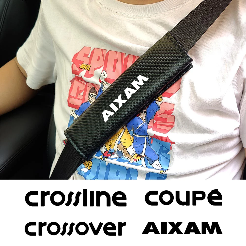 For Aixam MINAUTO Access GT Cross City Pack Sport GTO Coupe EVO GTI Premium Crossline Crossover Carbon Fiber Car Seat Belt Cover