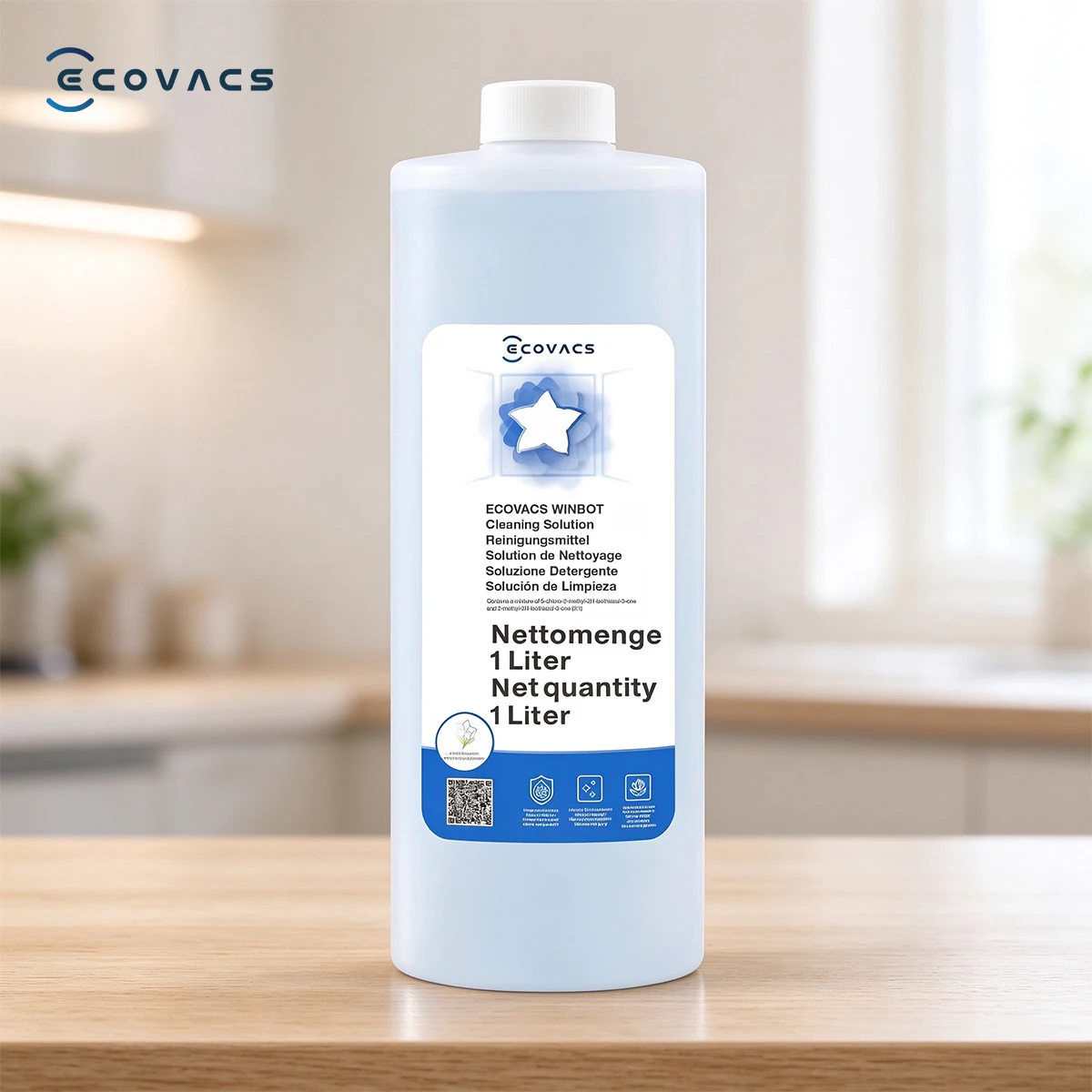 Roztwór czyszczący ECOVACS do robota czyszczącego okna Winbot ALL, oryginalne akcesoria Ecovacs, 1L