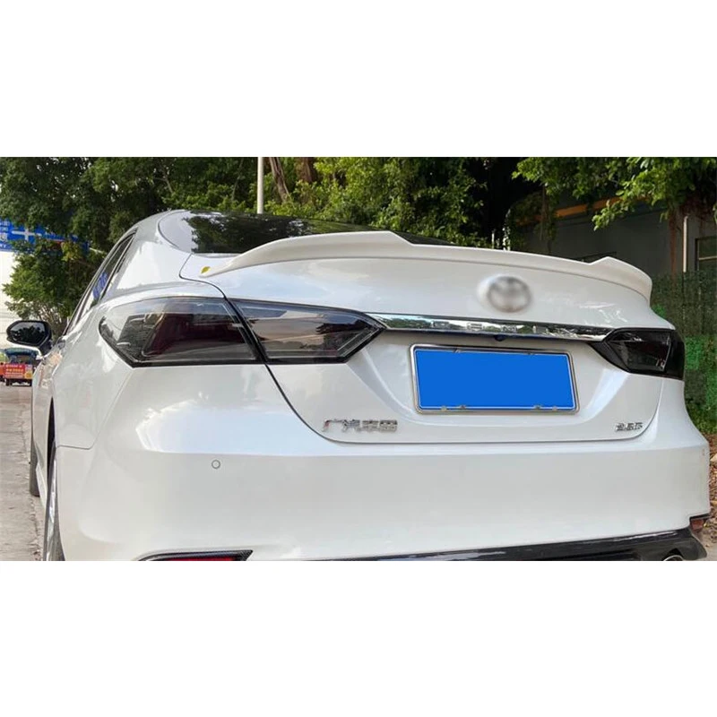 Weiß, Für Toyota Camry 2018-2023 Jahr Spoiler Flügel ABS Kunststoff Auto Stamm Hinten Schwanz Lip Body Kit zubehör