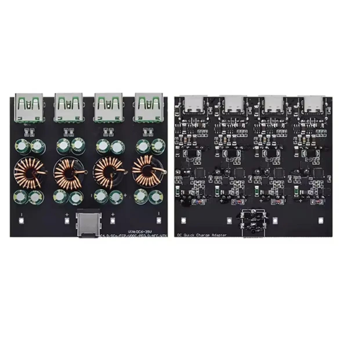 AAAE QC4.0 QC3.0 4 Way USB Type-C Mobile Phone Quick Charge Adapter 6-35V Step-Down Boost Module SW3518 for