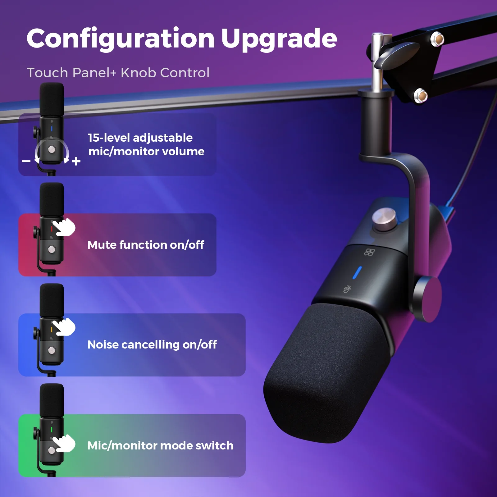 Micrófono profesional NearStream para pc, micrófono dinámico USB XLR, brazo de pluma para juego de estudio, grabación de Podcast, envío Local de EE. UU.