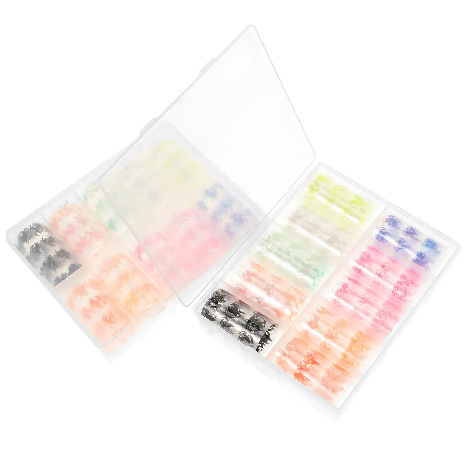 

20pcs Sky Stickers 20 Rolls Holographic Nail Decal Manicure Fire Christmas Decor Adhesive DIY Patterns