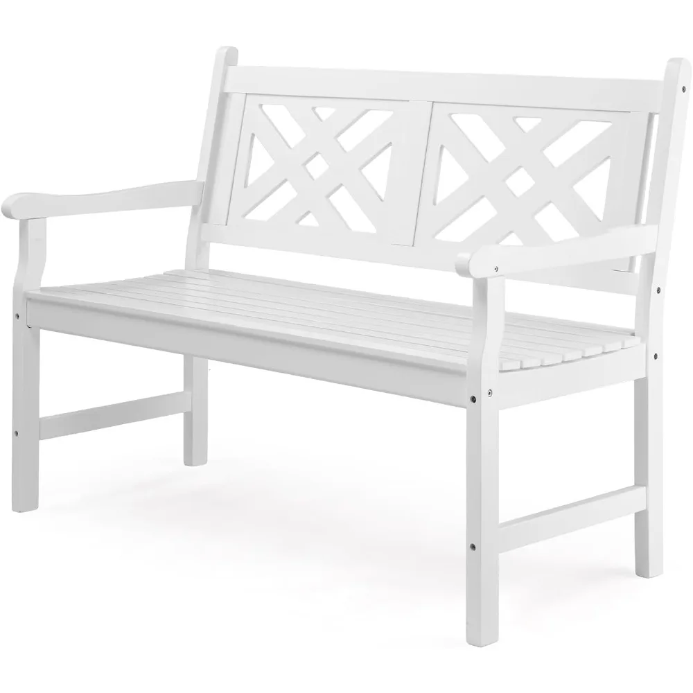 

Outdoor Bench Wood Garden Bench, Front Porch Bench Patio Bench for Yard Patio Park Outside, All Weather