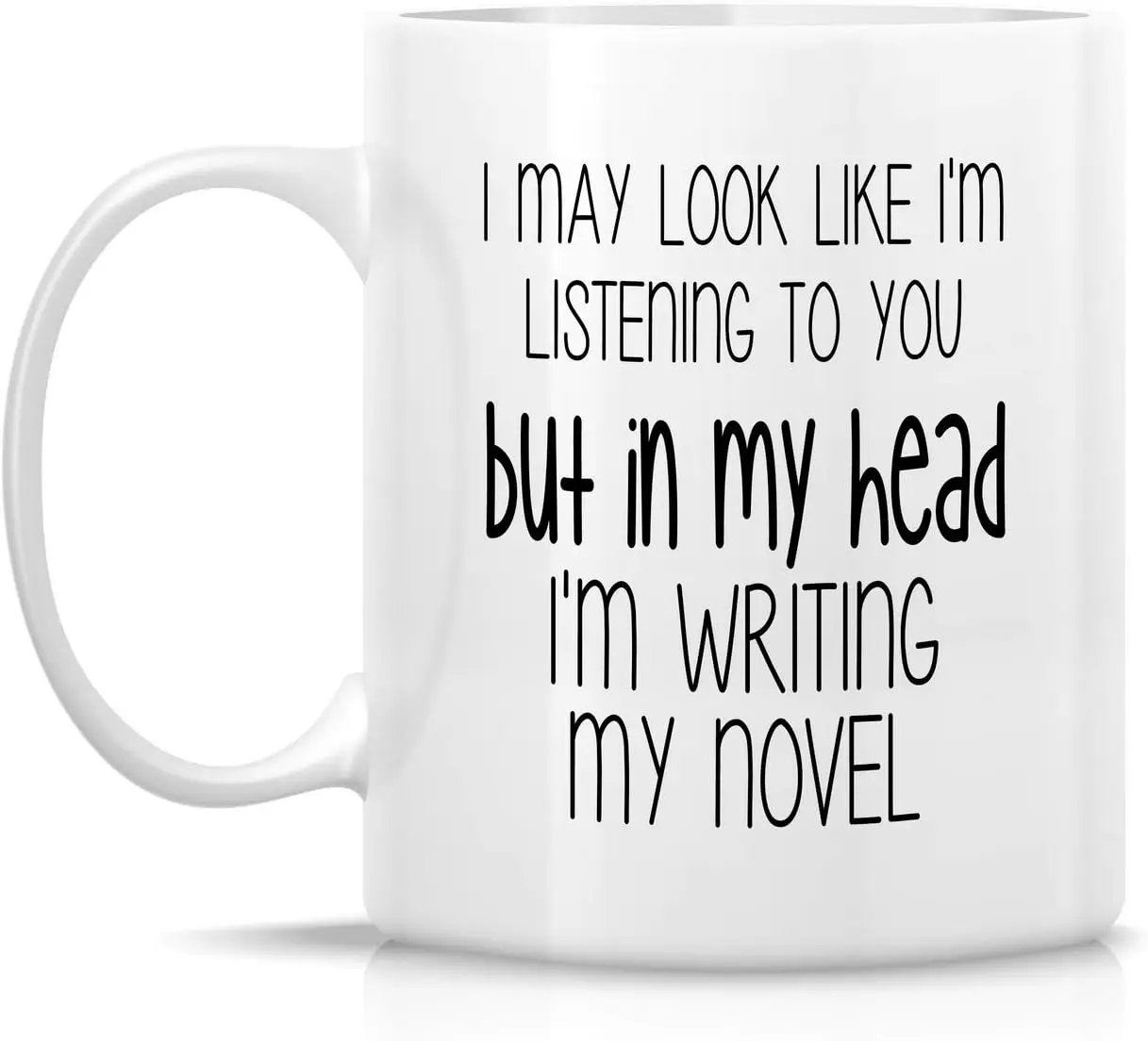 Funny Mug - In My Head I'm Writing Fiction Writer Book Author Literature - Funny, Motivational, Inspirational New Year Gift