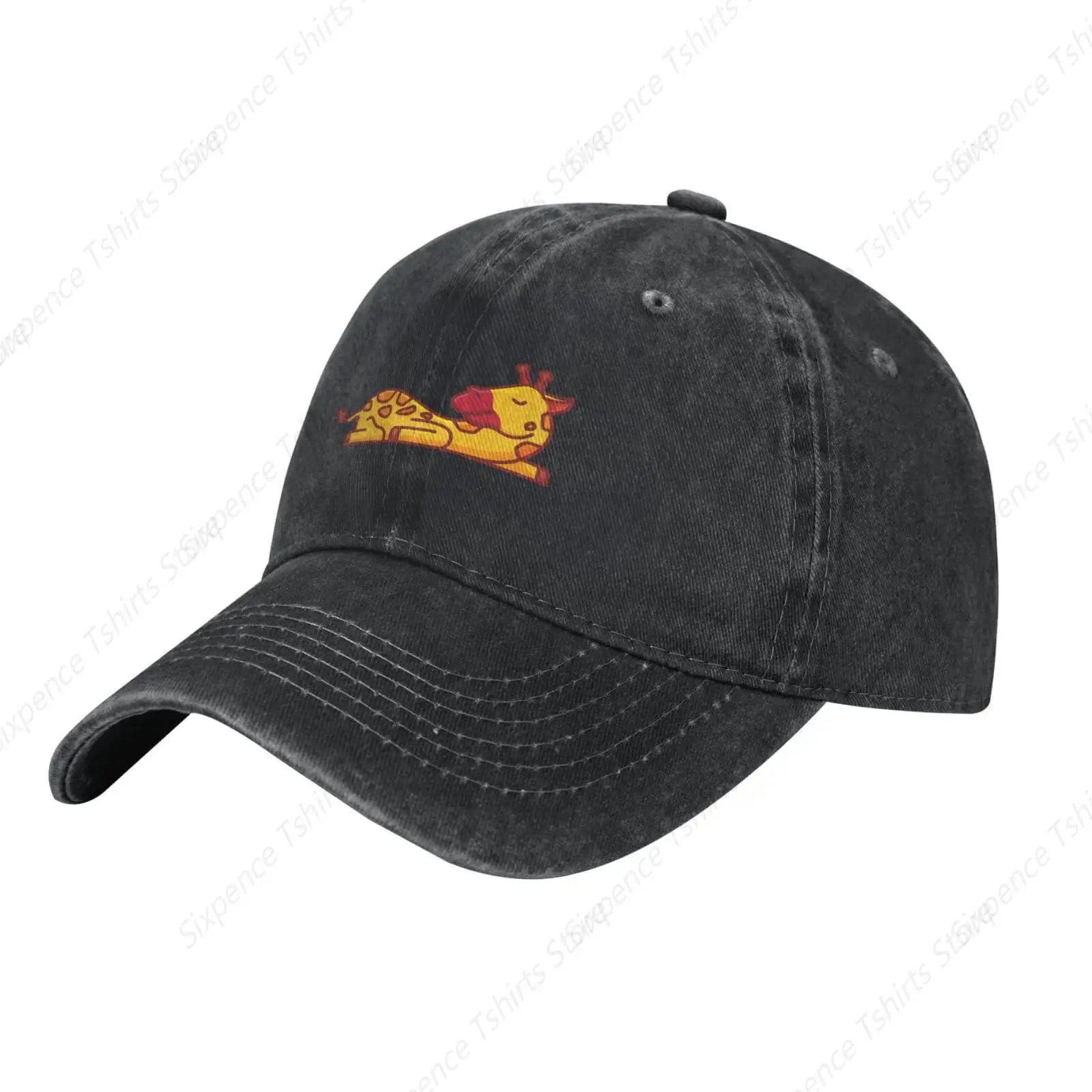 Cute Giraffe Baseball Cap Women Men Hat Vintage Cowboy Hats Trucker Sun Hat Red