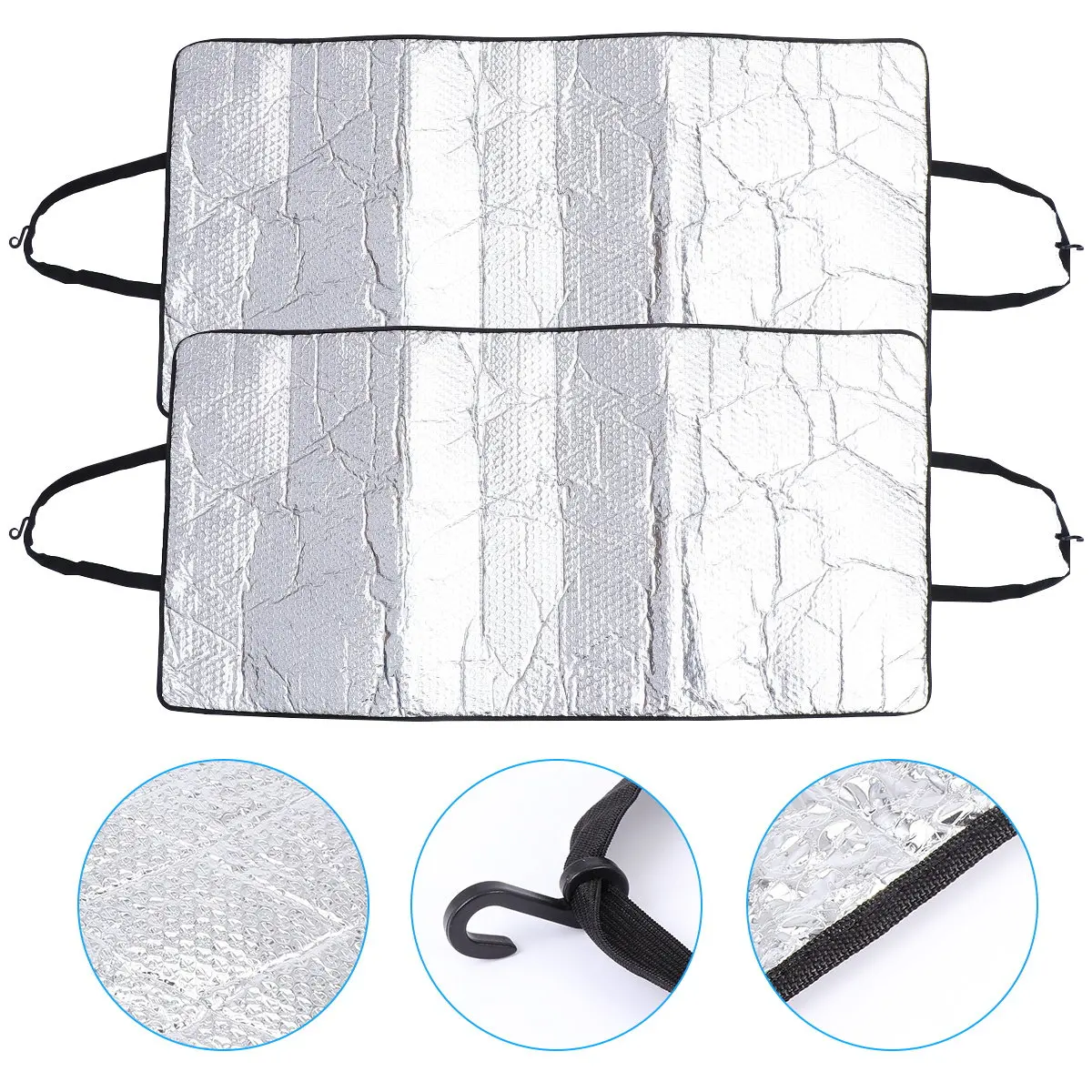 

Комплект из 2-х уличных водонепроницаемых чехлов для кондиционеров из алюминиевой фольги с теплоотражающим слоем, защита от песчаных бурь, простая установка