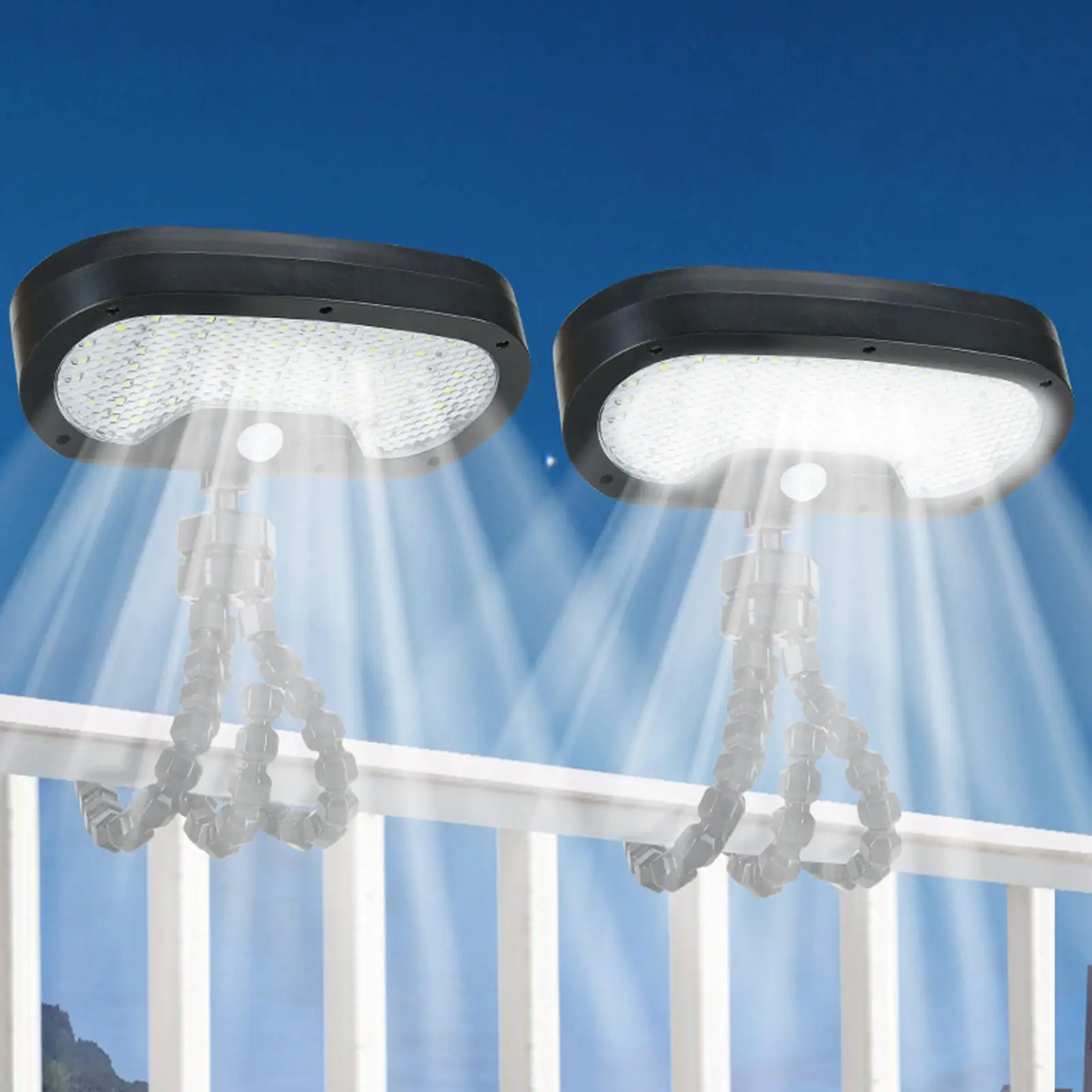 

Motion Sensor Solar Lights Waterproof Fence Lamp Solar Security Lights With Flexible Octopus Tripod For Patio Garden Deck Yard