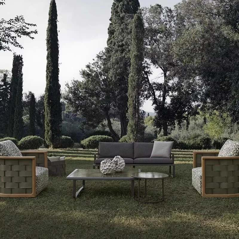 

Homestay Vine Уличные диваны Гостиная Пол Новый стиль Садовые диваны Расслабляющая продвинутая модная мебель Arredo Giardino Lshysf