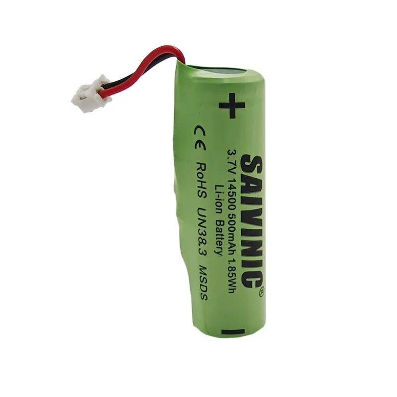 buy more will cheap 14500 lithium battery -3.7V 500mAh full capacity rechargeable battery with protection board