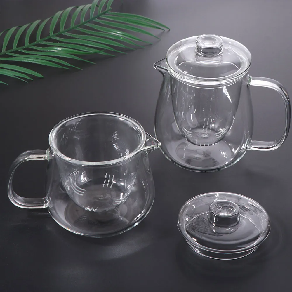 Heat Resistant Glass Tea Pot High Boron Silicon Penguin Shape Kung Fu Tea Set Gaiwan Infuser With Filter Flower Teapot