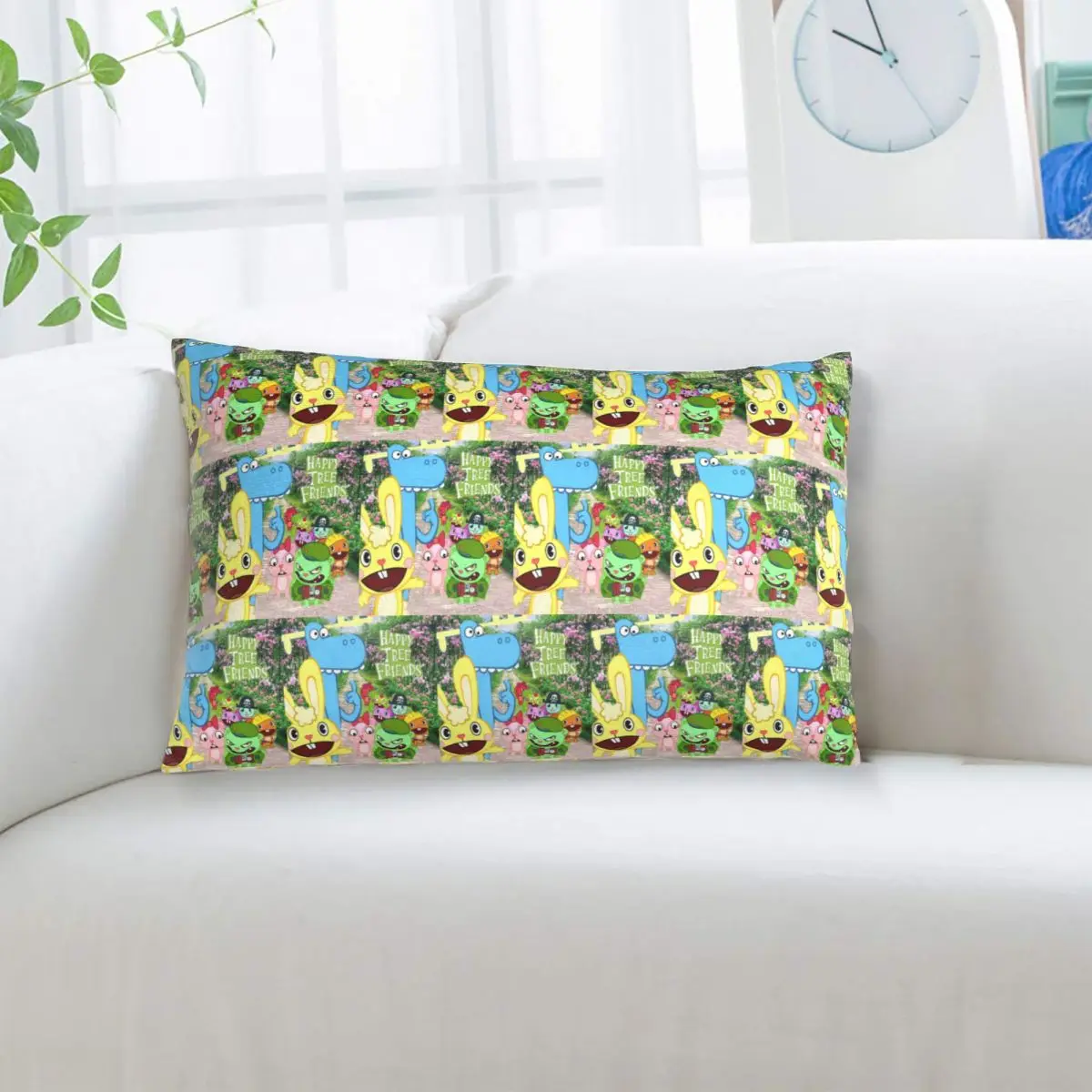 Happy Tree Friends Flippy Lumpy Cuddles Loving Family Rectangle Pillowcase Cushion Cover Decor Bedroom Bed Home Throw Pillow
