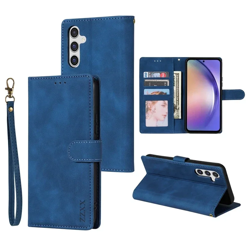Portemonnee met kaartsleuven, magnetische sluiting, leren hoesje voor Samsung Galaxy S25 Ultra S24 S23 Plus S22 S21 FE S20 FE Note 20 10 Lite 9