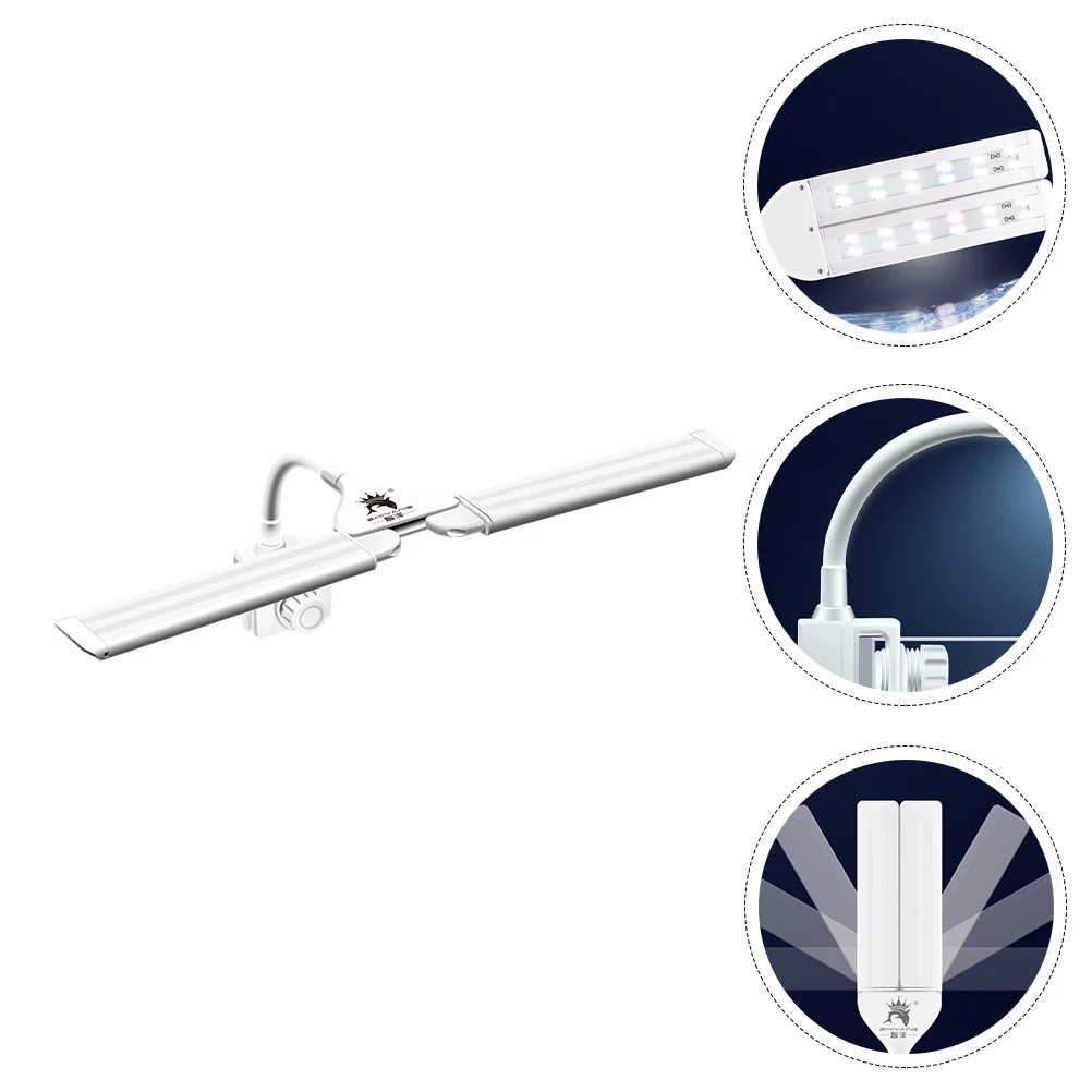 

Led Aquarium Light Fish Tank Lamp 4 Row White For Water Plants Full Lighting Brighten Tropical Fish Easy Clean Double