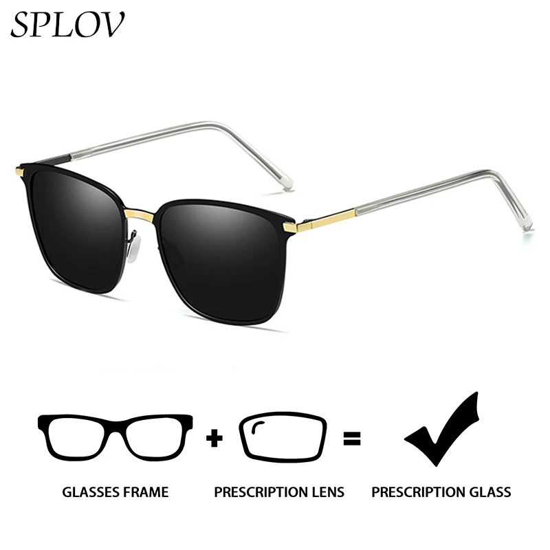 

SPLOV Custom Prescription Sunglasses with Stylish Rectangular Frame Design and Polarized Sunglasses Prescription Glasses