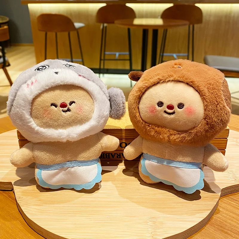 Pluche Cacao Kat Snapper Sleutelhanger Snapper Head Set Sleutelhanger Prachtige schattige schooltas hanger Zachte schattige pop hanger