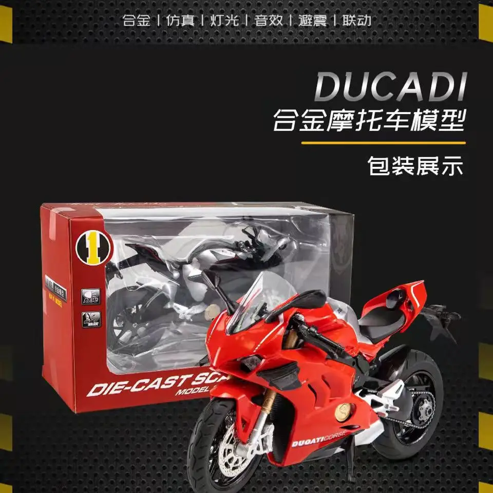 

1/12 модель в металлическом масштабе, серия мотоциклов, игрушки из сплава, литой под давлением звук, свет, амортизация, имитация мотоцикла, подарок для мальчика