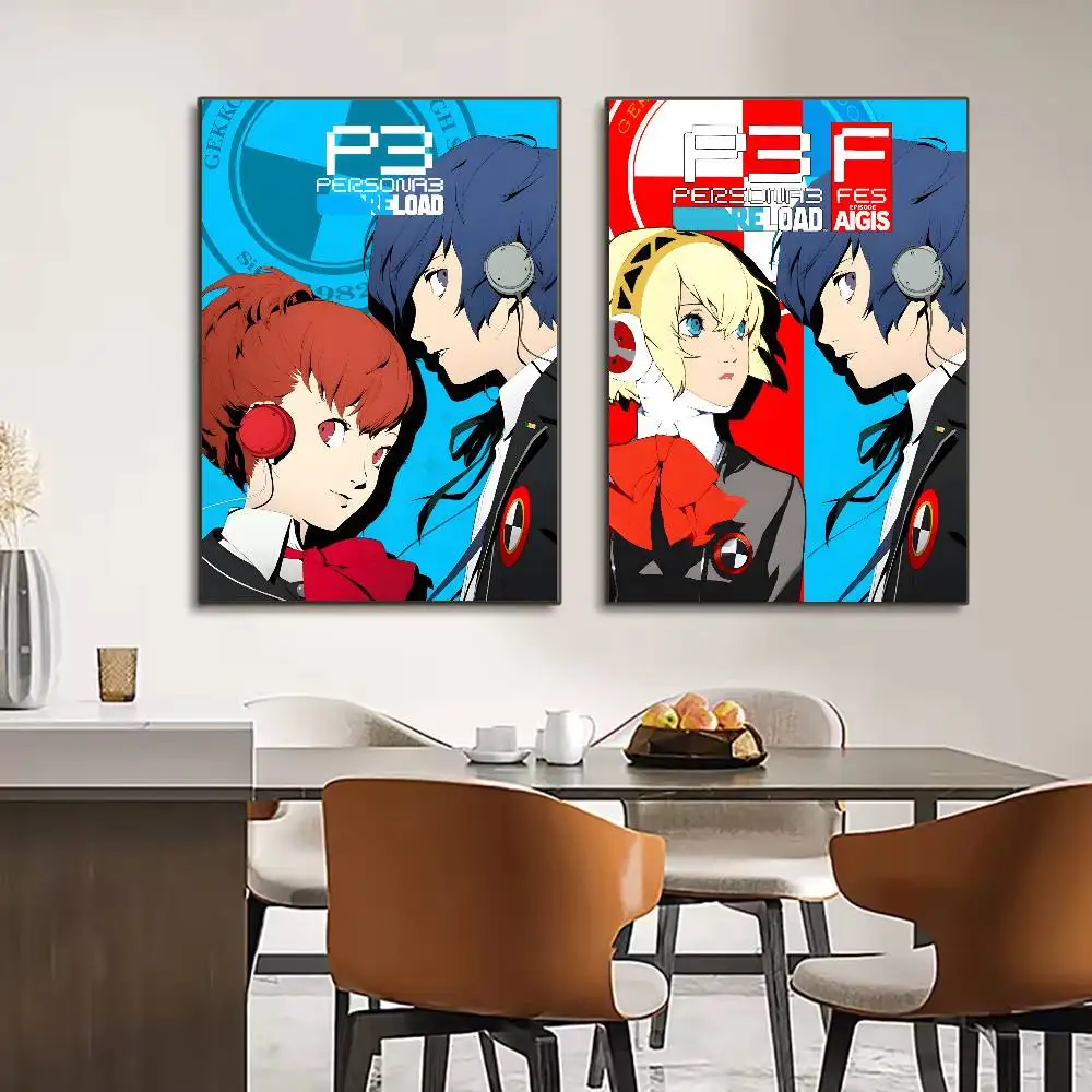 لعبة فيديو جميلة P-Persona 3 ملصق عالي الجودة لغرفة المعيشة جمالية لتزيين الحائط ملصقات هدية #5