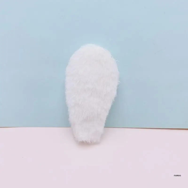 10 Pcs DIY Rabbit Ears Barrettes Plush Furry Ears DIY Hair Clip Bangs Supplies