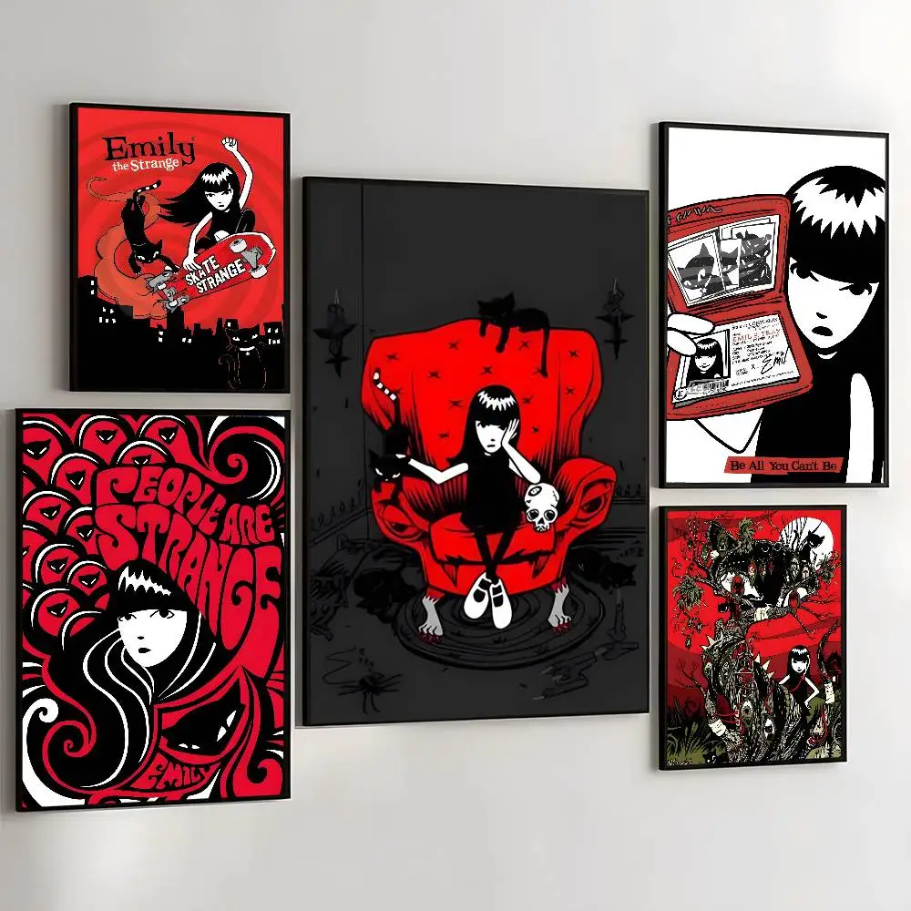 E-Emily The Strange аниме постер искусство с принтами украшение дома спальня гостиная подарок