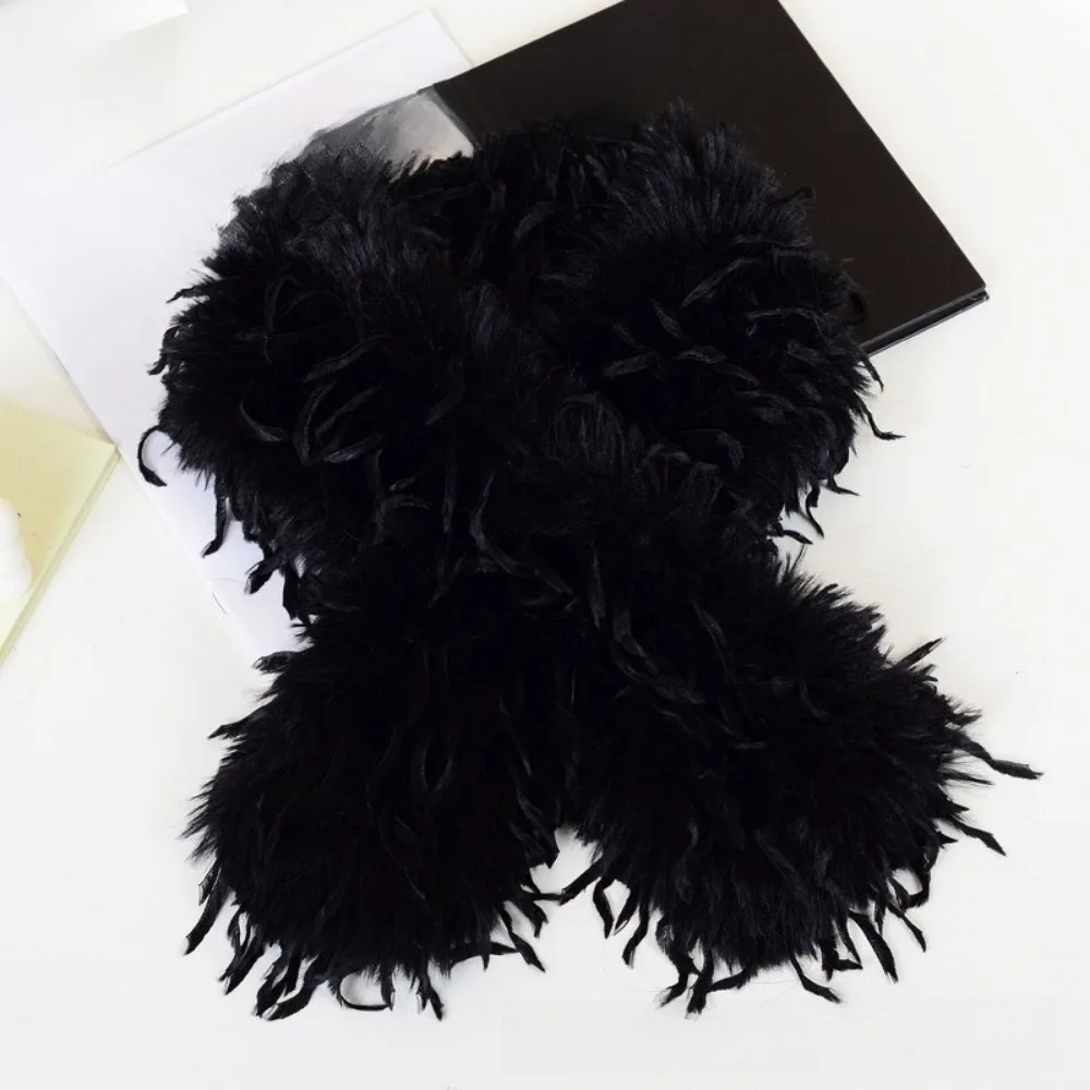 

Autumn Winter Soft Plush Fluffy Fur Scarf Thicken Warm Neck Covers Cold Resistant Collar Scarves Neck Warmers