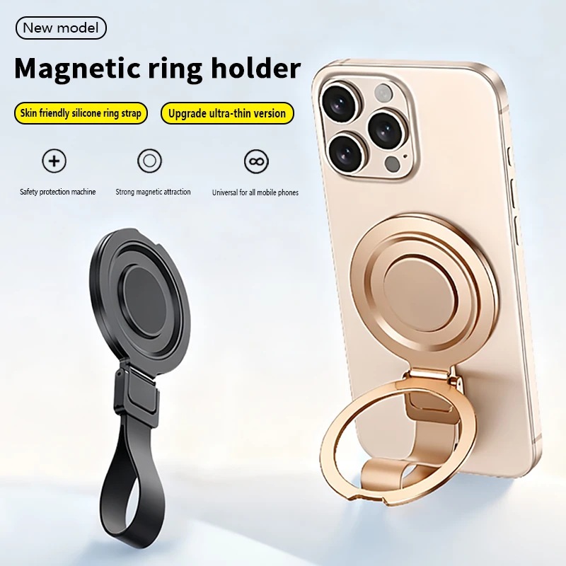 Senior OSSKY Rotating Phone Holder with 360 Degree Rotation Multi-functional Magnetic Phone Ring Holder Portable Foldable Stand