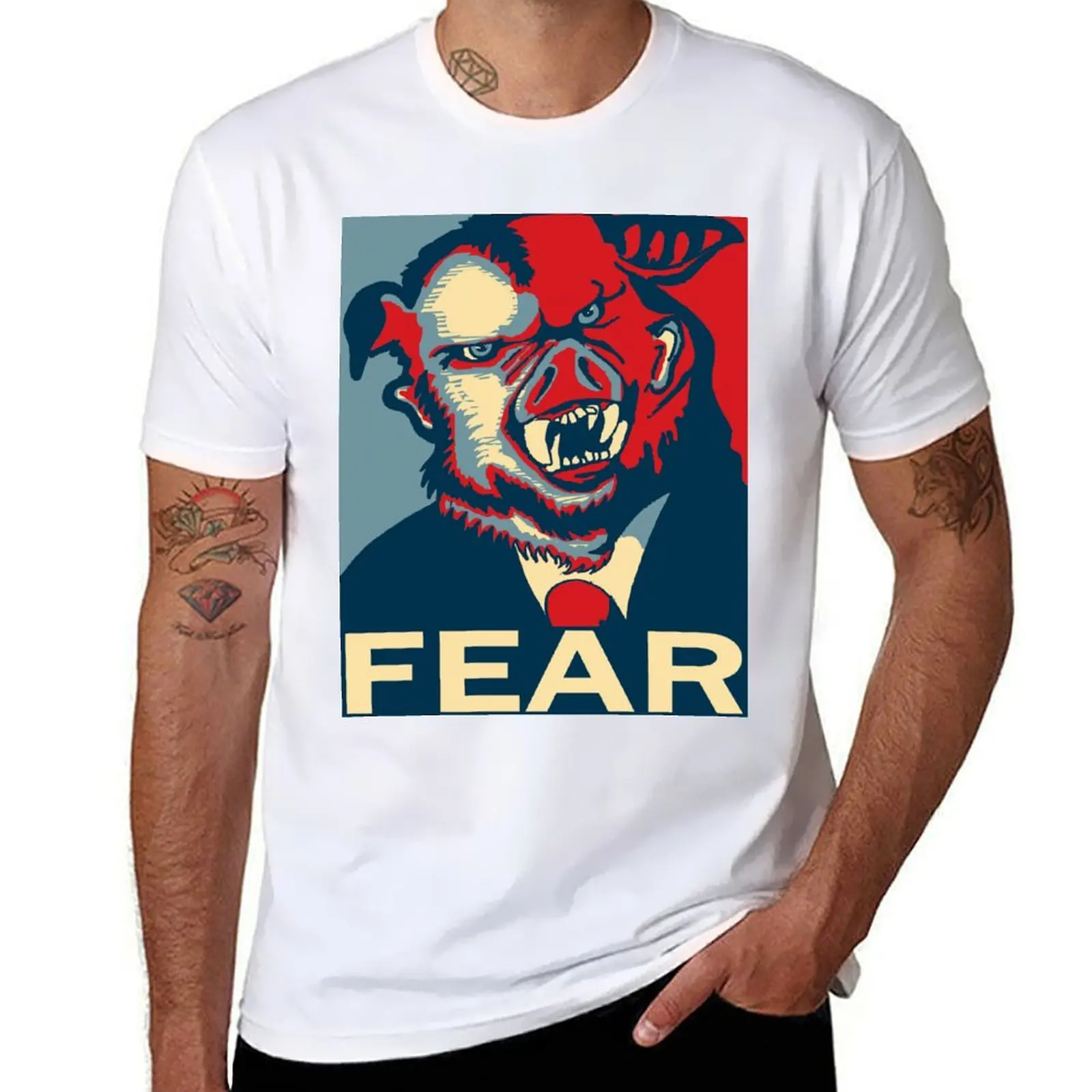 

ManBearPig T-Shirt summer tops Man t-shirt kawaii clothes cotton graphic tees shirts men