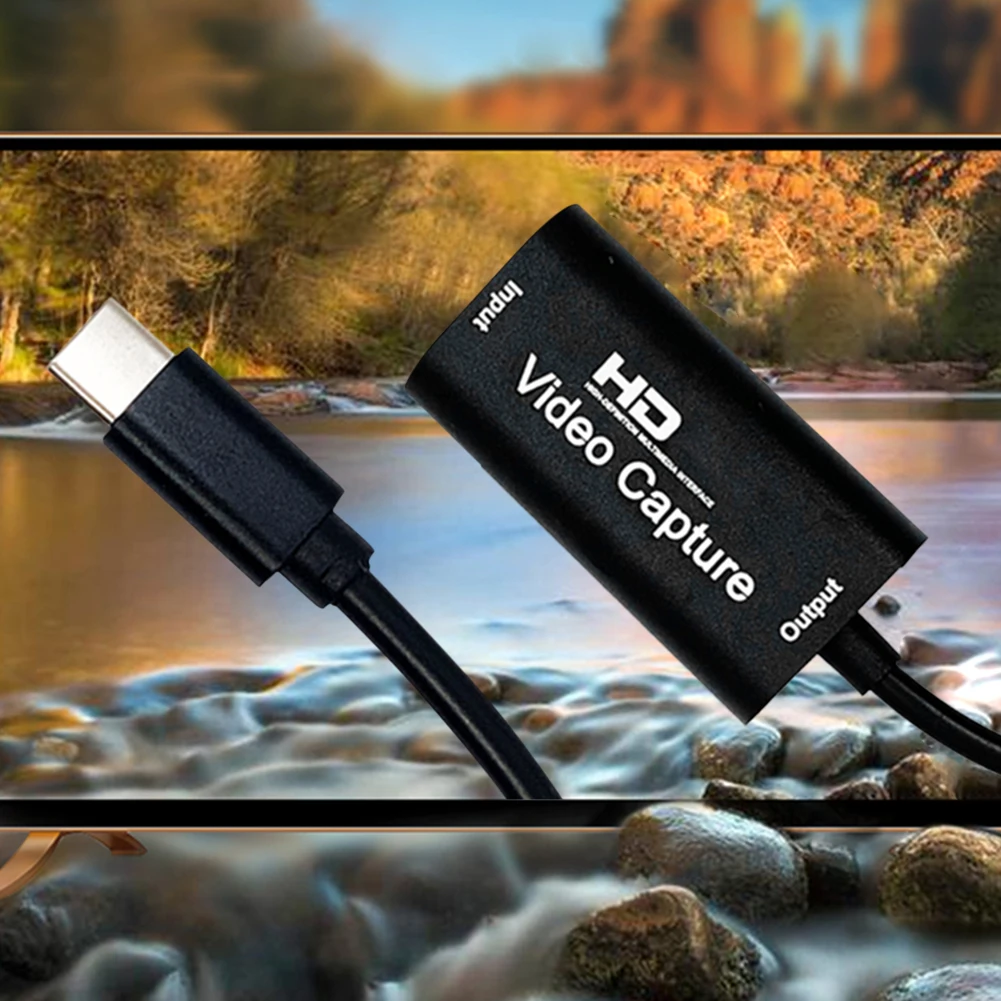 

Карта видеозахвата 4K 1080P Type-C USB 2.0 Адаптер карты захвата видео HDMI-совместимый видеозахват для потоковой передачи в реальном времени