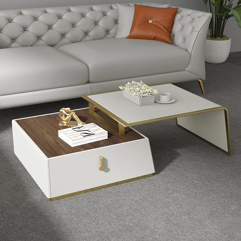 

Italian-Style Light Luxury Coffee Table Home Small Apartment Living Room Simple Modern Size Combination