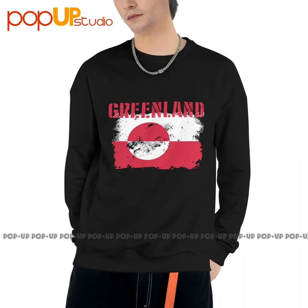 

Greenland Flag Top City Map Sweatshirt Pullover Shirts Gift Funny Splicing Best Seller