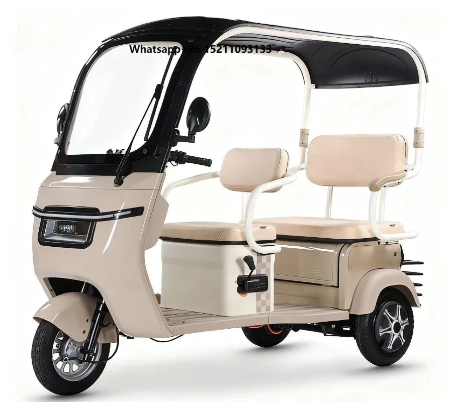 Open Electric Tricycle 3-Wheel Dual-Seater 801-1000W 30-50Km/h Comfortable Stylish Casual Design for Home Use Child