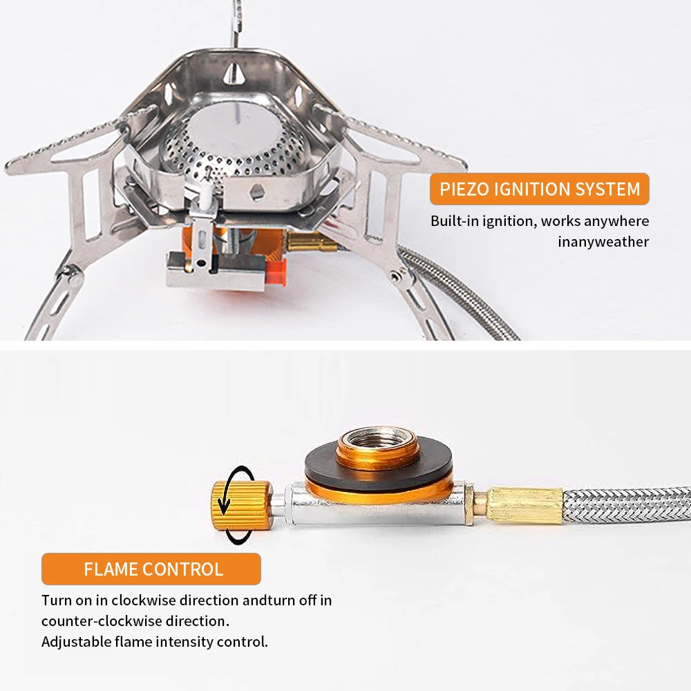 Mini collapsible windproof stove portable fierce stove outdoor cookout windproof stove gas tank stove