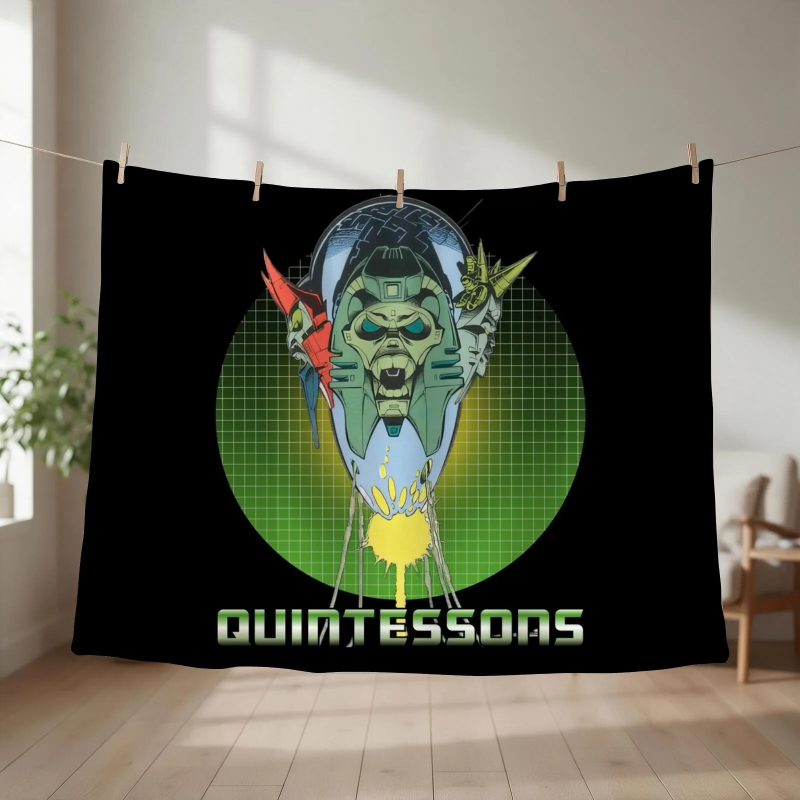 Quintessons Autobot Transformer G1 Throw Blanket couch cozy soft plush fuzzy picnic outdoor blanket