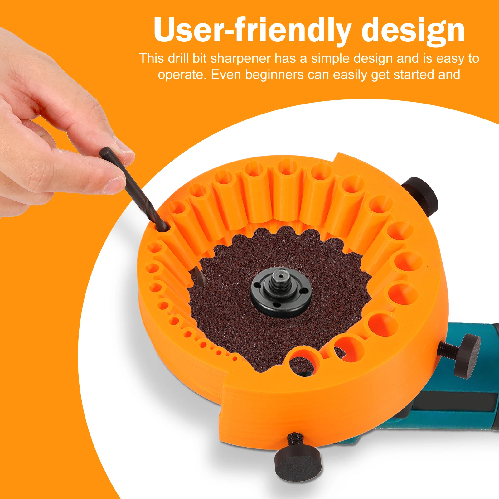 Ulepszona ostrzałka do wierteł do szlifierki 125 mm Uniwersalna szlifierka do starych wierteł do wierteł od 2 do 13 mm