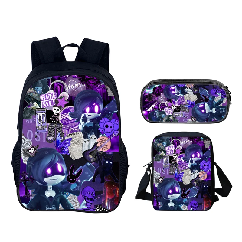 Murder Drones Three Piece Backpack Pen Bag Shoulder Bag Durable Trendy, Versatile Cartoon School Boy and Girl Birthday Best Gift
