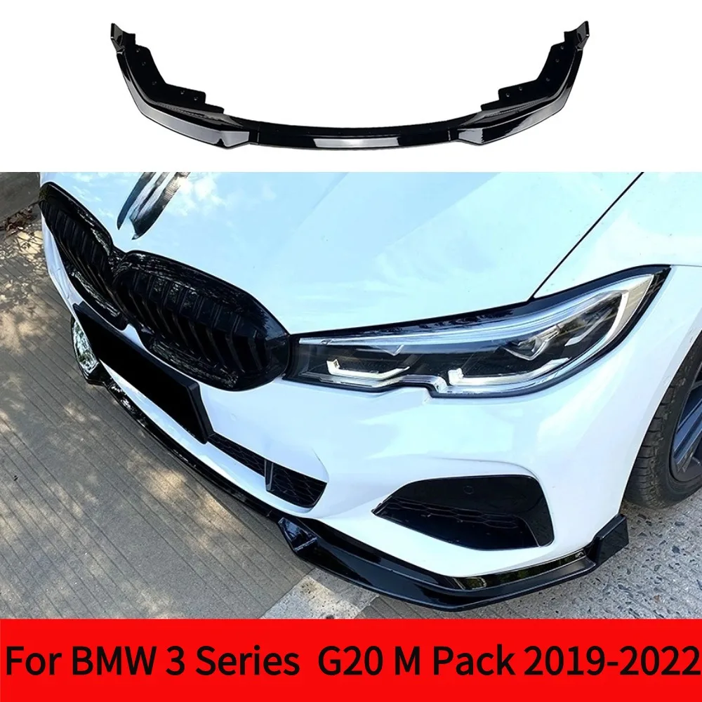 

Для BMW 3 серии G20 M Pack 2019-2022 320i 330i MP Стиль Передний дефлектор Бампер Защита губ Сплиттер Воздушная настройка Сплиттер Spo