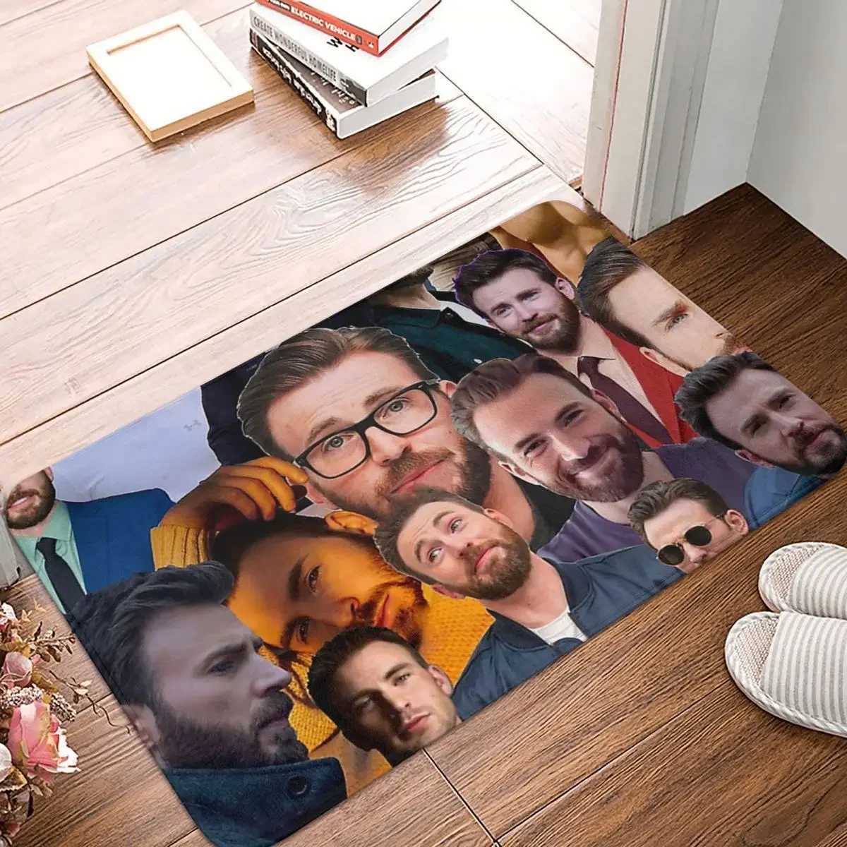 

Chris Evans Photo Collage Anti-slip Doormat Floor Mat Durable Carpet Rug for Kitchen Entrance Home Balcony Footpad Mats