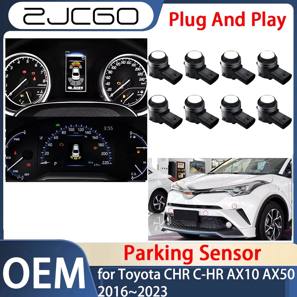 

Parking Sensor Sensors Buzzer Radar Sound Alert System for Toyota CHR C-HR AX10 AX50 2016~2023