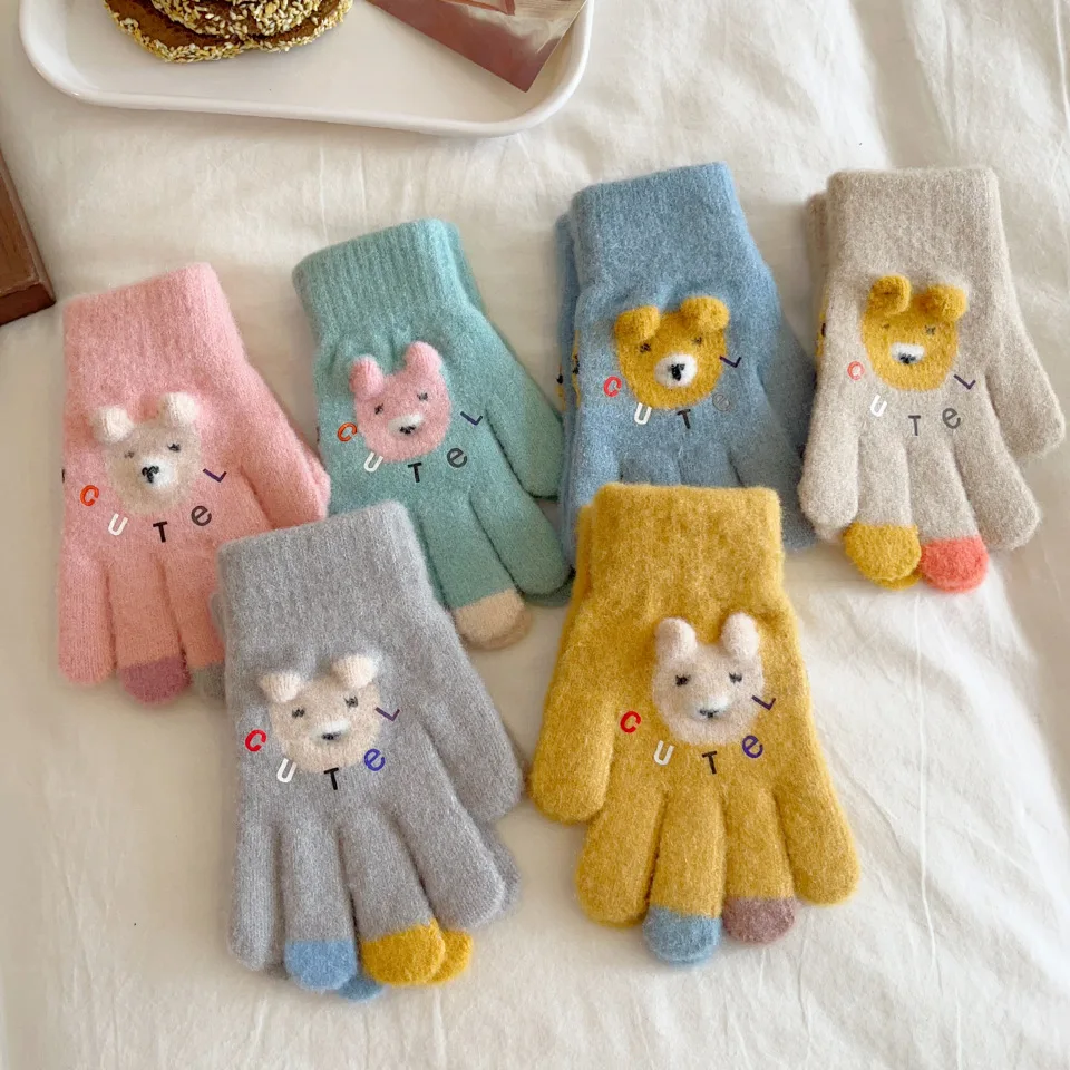 قفازات كرتونية للطقس البارد للأطفال - قفازات مبطنة بالصوف على شكل ديناصور وحيد القرن الممتعة للفتيات والأولاد ناعمة مضادة للانزلاق للاستخدام اليومي #2