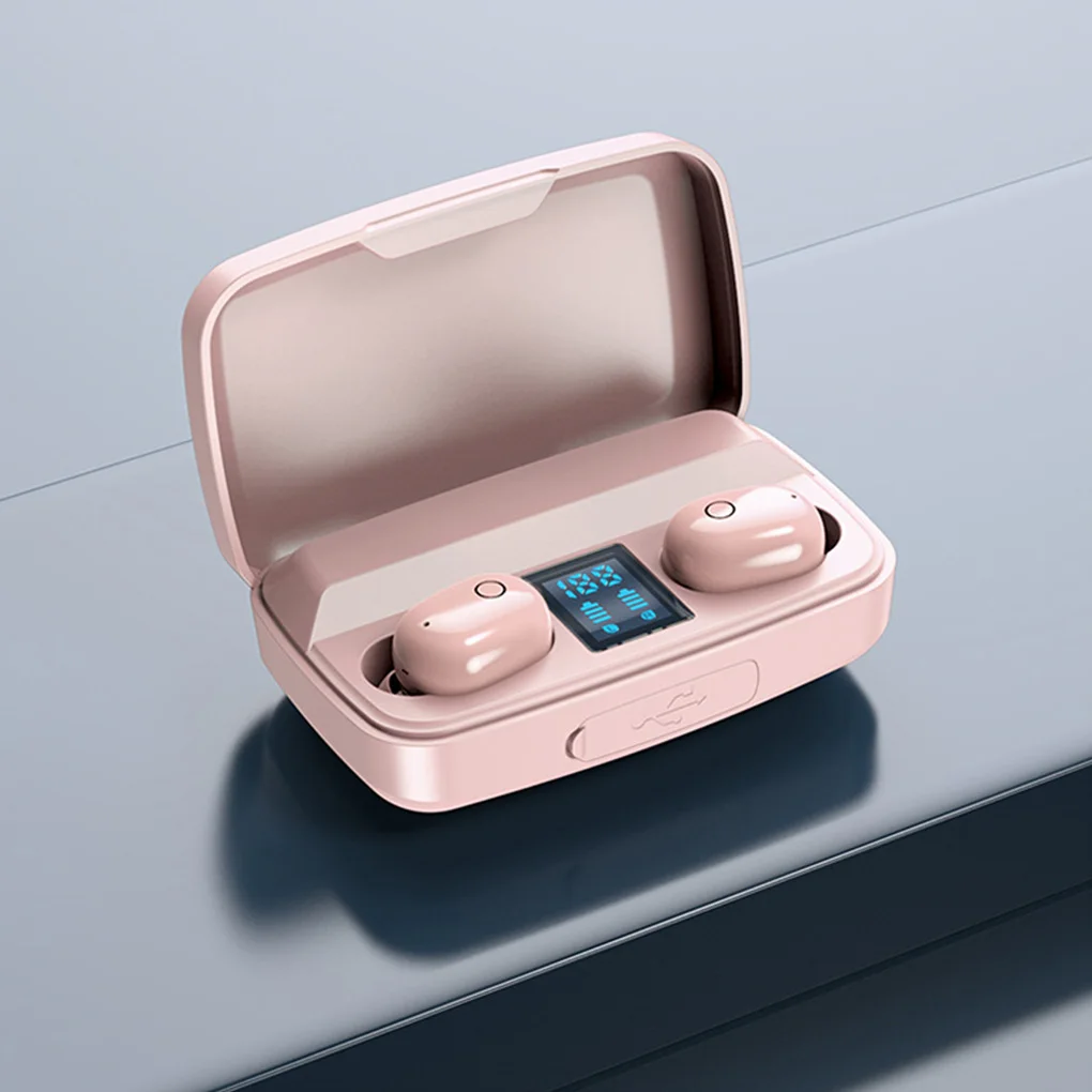 Fone De Ouvido Compatível Bluetooth Com Caixa De Carregamento, Auricular Sem Fio